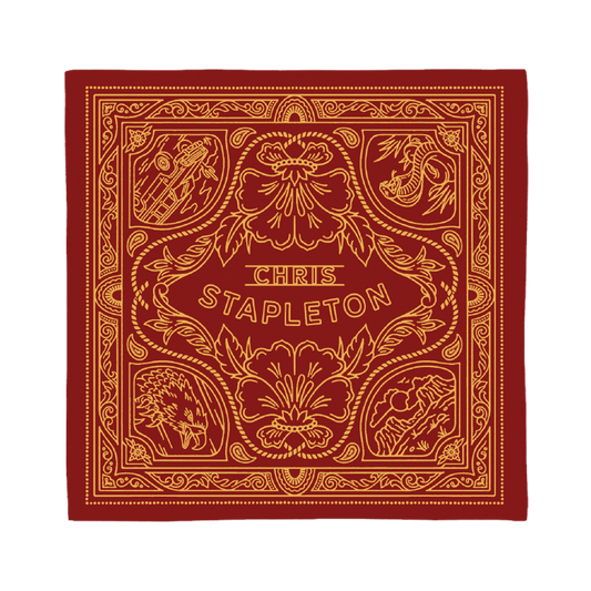 Chris Stapleton Maroon Bandana