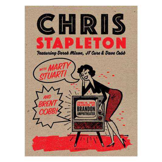 Chris Stapleton Show Poster   Brandon, MS 6/16/18