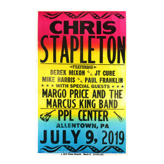 Chris Stapleton Show Poster   Allentown, PA 7/9/19