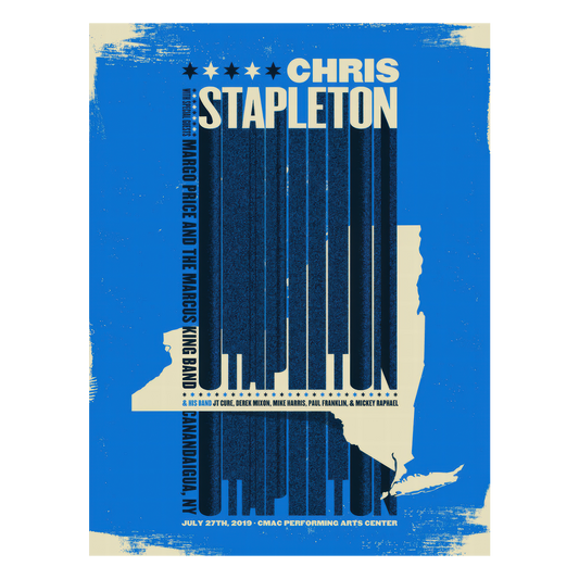Chris Stapleton Show Poster   Canandaigua, NY 7/27/19