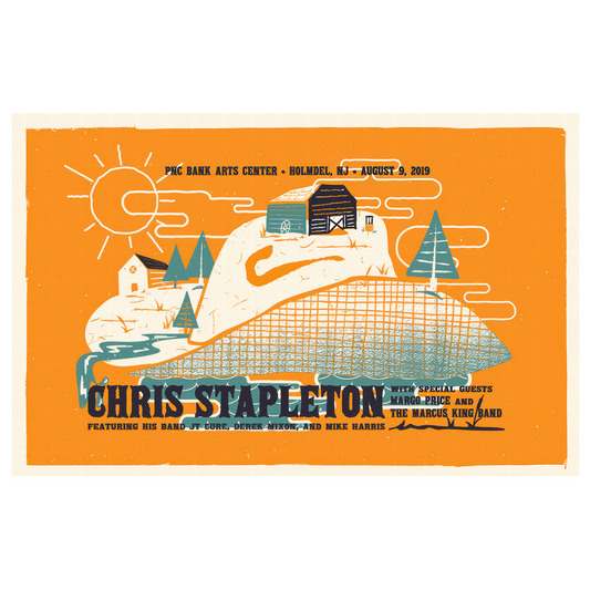 Chris Stapleton Show Poster   Holmdel, NJ 8/9/19