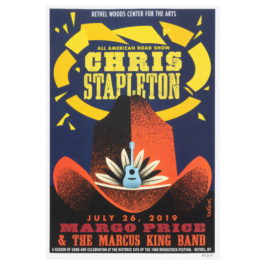 Chris Stapleton Show Poster Alt.   Bethel, NY 7/26/19