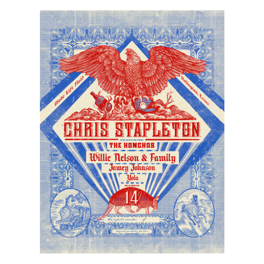 Chris Stapleton Show Poster    Arlington, TX 3/14/20