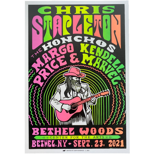 Chris Stapleton Show Poster   Bethel, NY   09/23/21