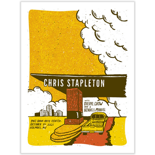Chris Stapleton Show Poster- Holmdel, NJ- 10/09/21