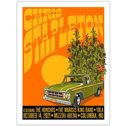 Chris Stapleton Show Poster- Columbia, MO- 10/14/21