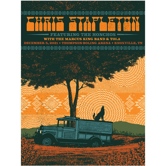 Chris Stapleton Show Poster  Knoxville, TN  12/05/21