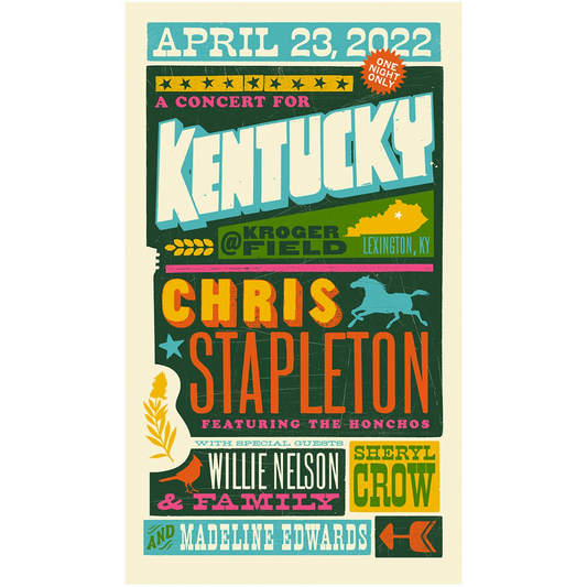 Chris Stapleton Show Poster  Lexington, KY  04/23/22