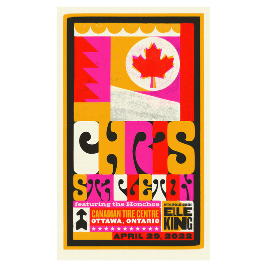 Chris Stapleton Show Poster  Ottawa, ON  04/29/22