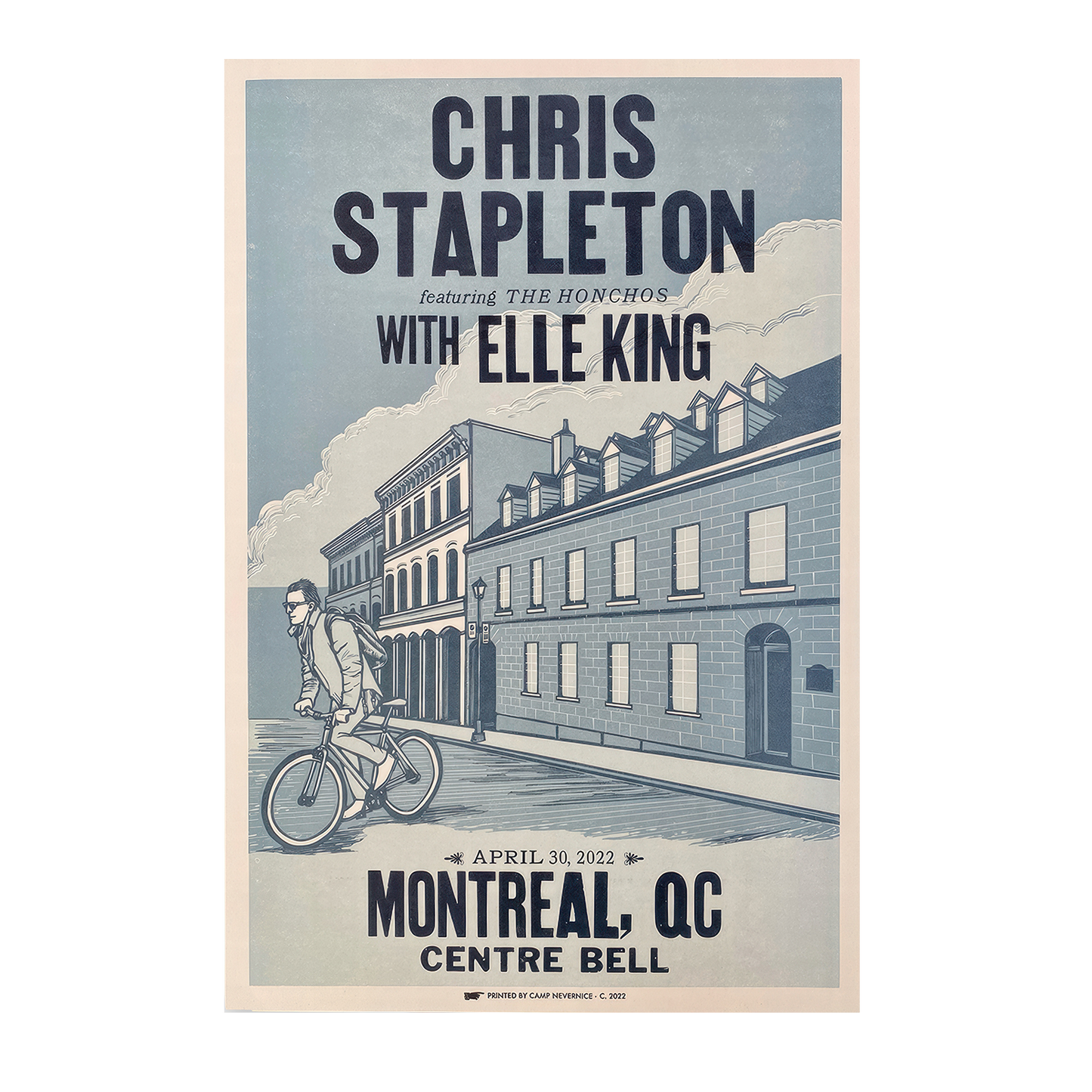 Chris Stapleton Show Poster  Montreal, QC  04/30/22