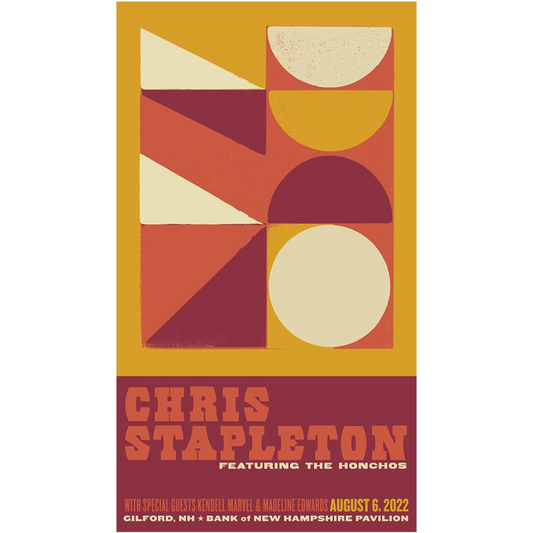 Chris Stapleton Show Poster - Gilford, NH - 08/06/22