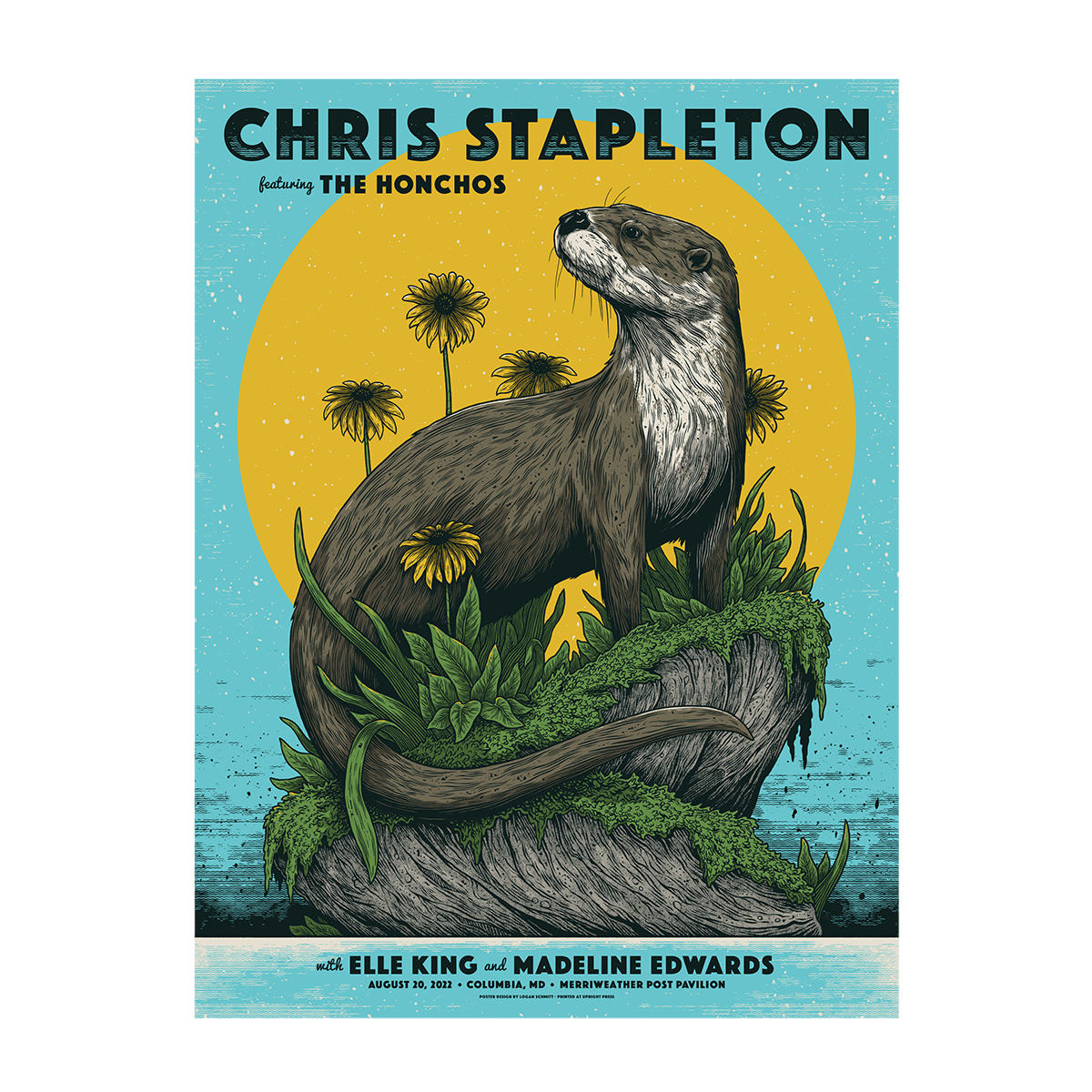 Chris Stapleton Show Poster - Columbia, MD - 08/20/22