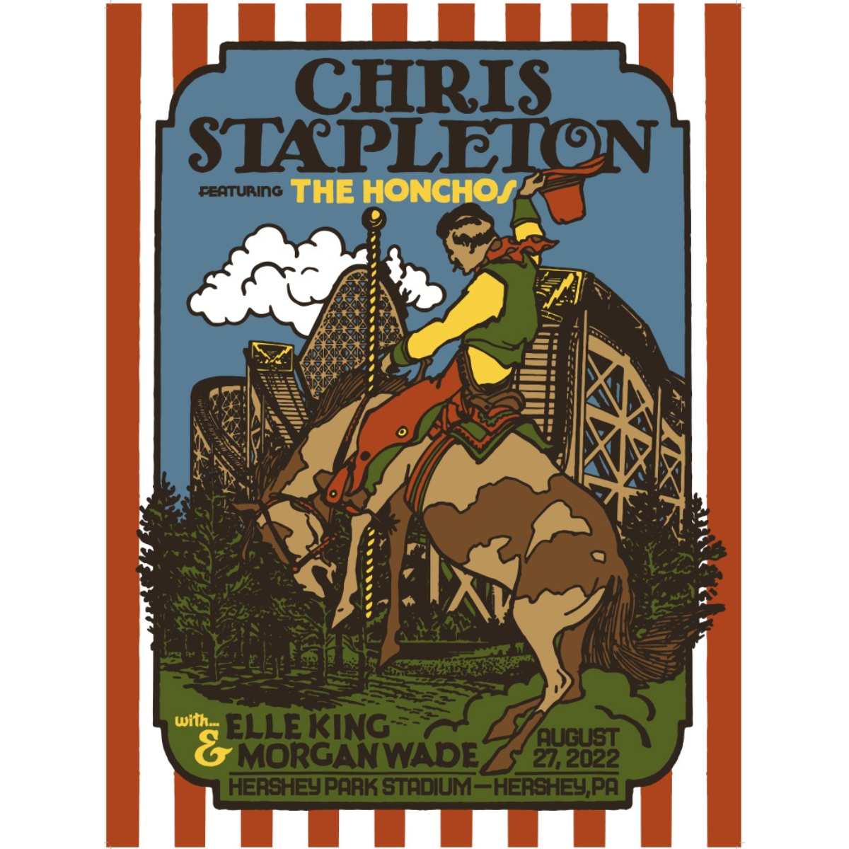 Chris Stapleton Show Poster - Hershey, PA - 08/27/22