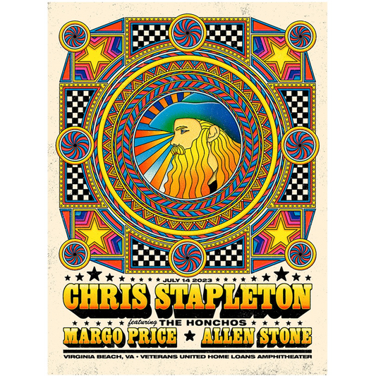 Chris Stapleton Show Poster  Virginia Beach, VA  07/14/2023
