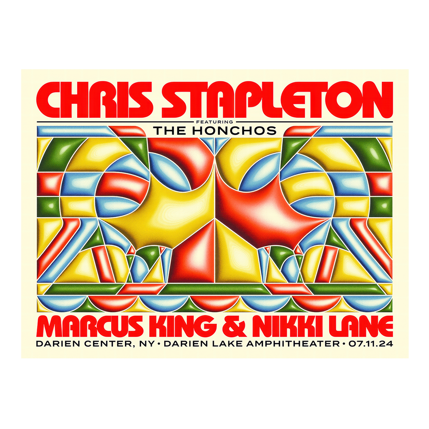 Chris Stapleton Show Poster  Darien Center, NY  07/11/2024