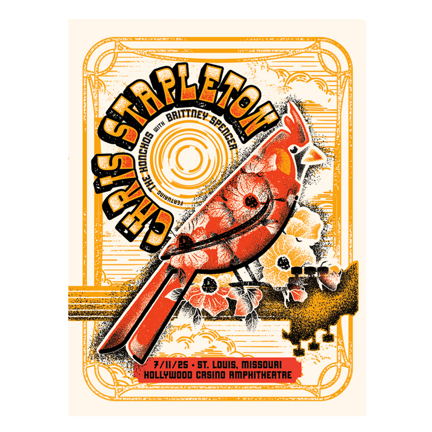 Chris Stapleton Show Poster  St. Louis, MO  07/11/2025