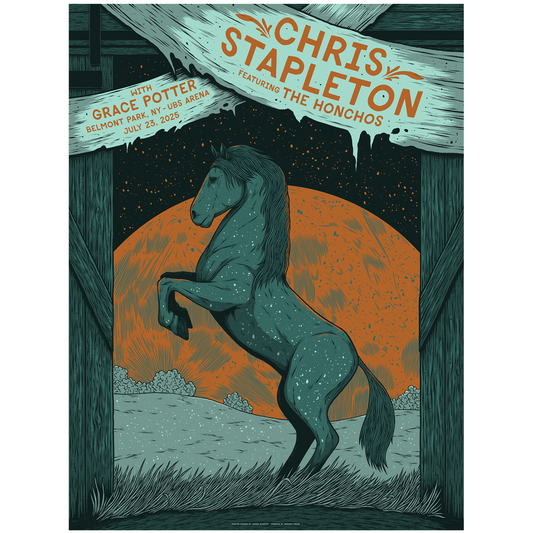 Chris Stapleton Show Poster  Belmont Park, NY  07/23/2025