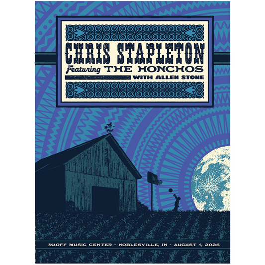 Chris Stapleton Show Poster  Noblesville, IN  08/01/2025