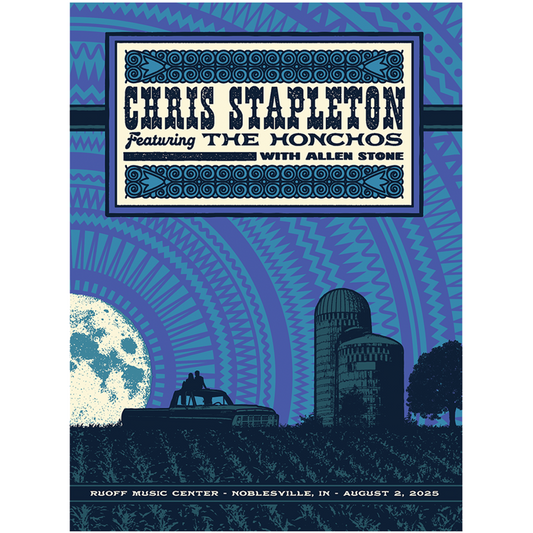 Chris Stapleton Show Poster  Noblesville, IN  08/02/2025