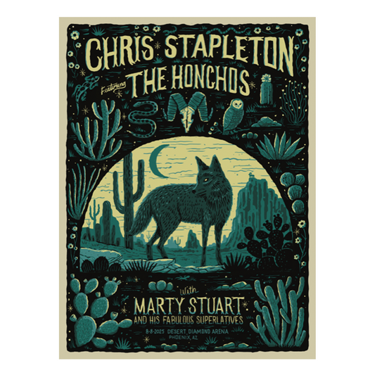 Chris Stapleton Show Poster  Phoenix, AZ  08/08/2025