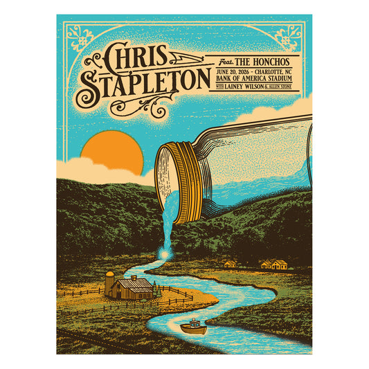 Chris Stapleton Show Poster - Charlotte NC - 06/20/2026