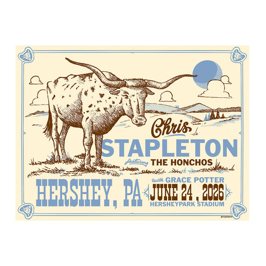 Chris Stapleton Show Poster - Hershey PA - 06/24/2026