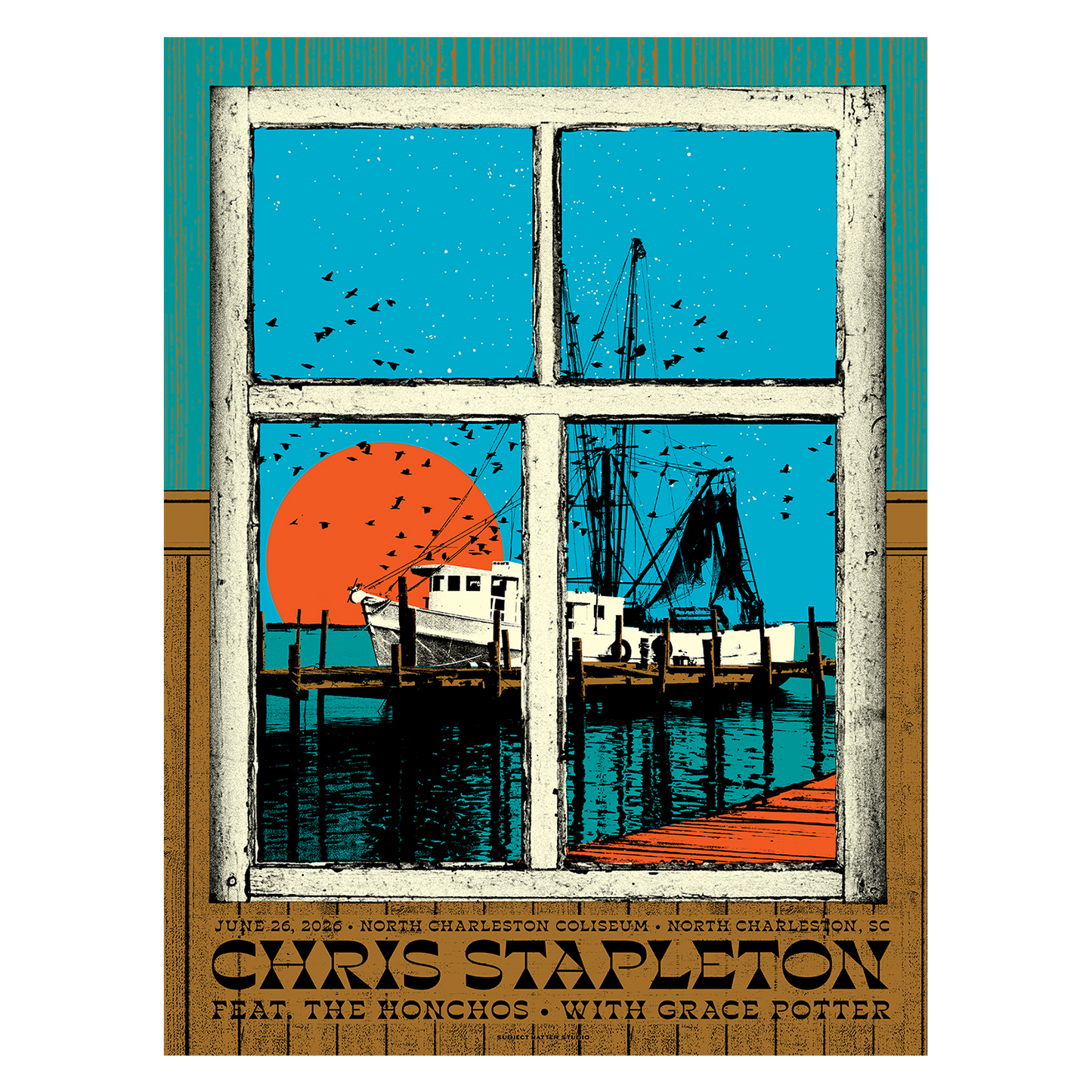 Chris Stapleton Show Poster - North Charleston SC - 06/26/2026