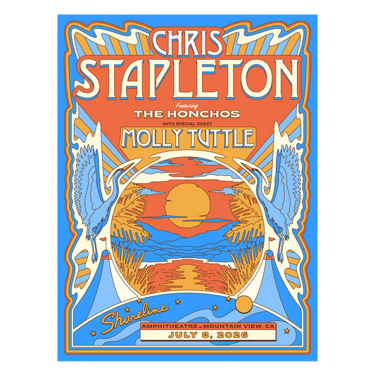 Chris Stapleton Show Poster - Mountain View, CA - 07/08/2026
