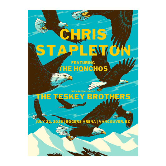 Chris Stapleton Show Poster - Vancouver, BC - 07/22/2026