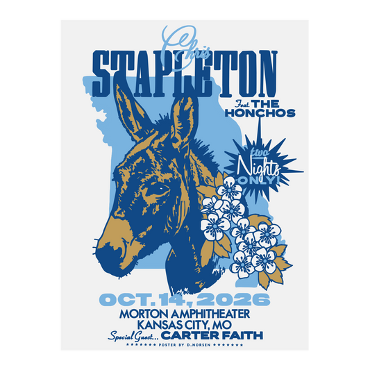 Chris Stapleton Show Poster - Kansas City, MO - 10/14/2026