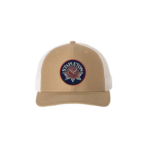 Trucker Hat with Rose Patch