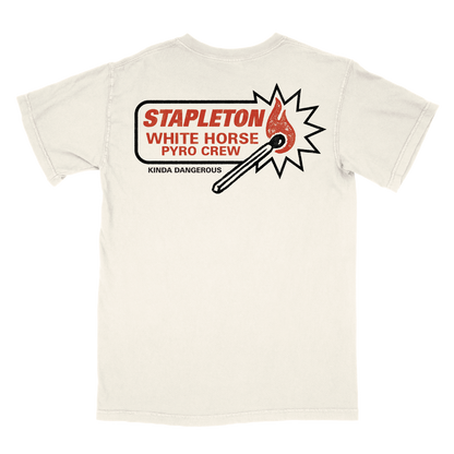 White Horse Pyro Crew Ivory Tee