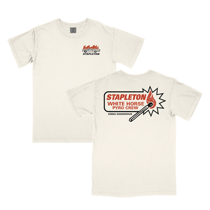 White Horse Pyro Crew Ivory Tee