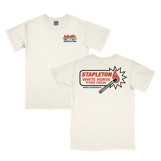 White Horse Pyro Crew Ivory Tee